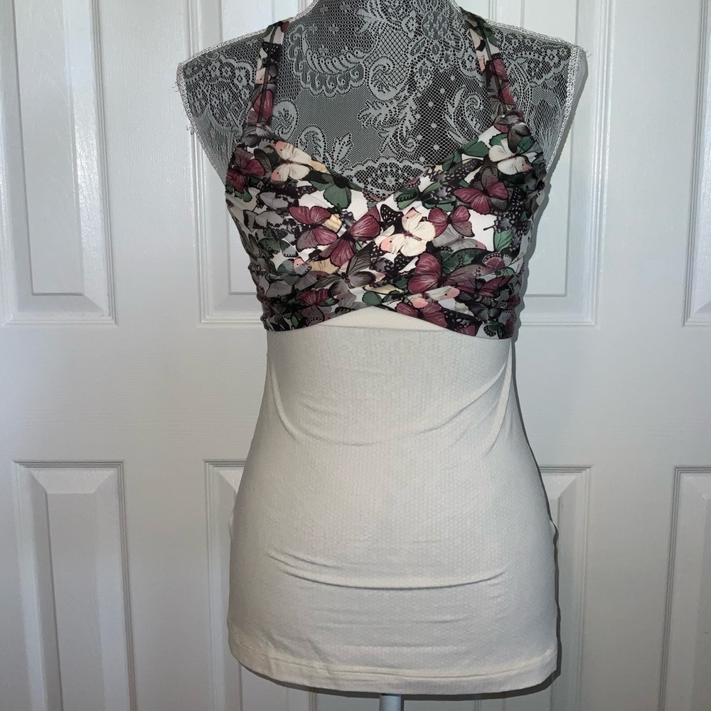 Lululemon butterfly workout top size 4